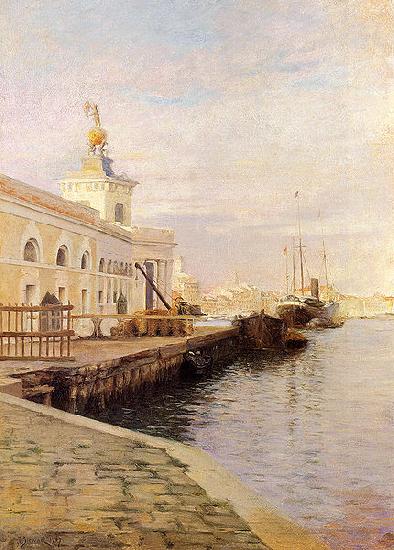 Julius L.Stewart View Of Venice Germany oil painting art